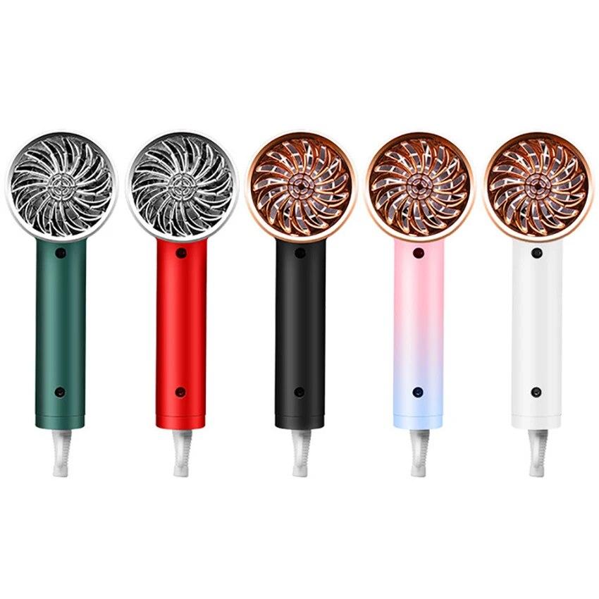 Фен мощностью 800 Вт, анионная воздушная вода, малошумный фен для ухода за волосами, 3 скорости, мощный/холодный фен, быстрая сушка